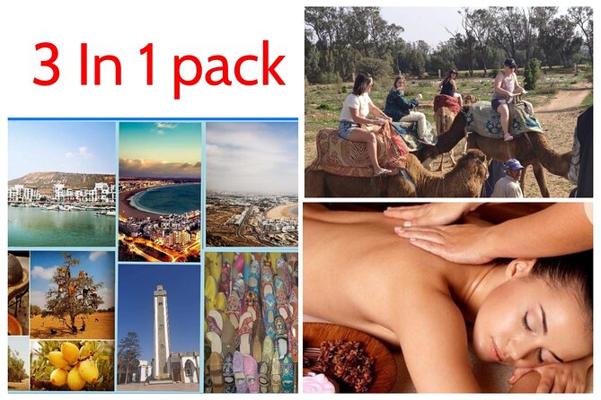 3 in 1 = city tour half day + camel ride 2hours + hammam massage 2hours - A two-hour camel ride in Souss Massa National Park