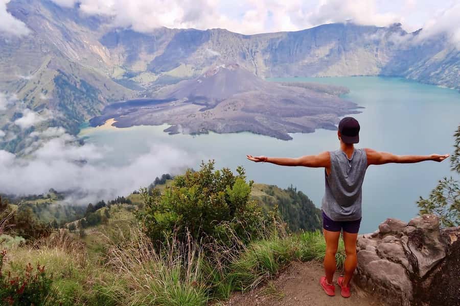 3d/2n trekking mount rinjani summit lake & hot springs - Sunset at Sembalun Crater Rim