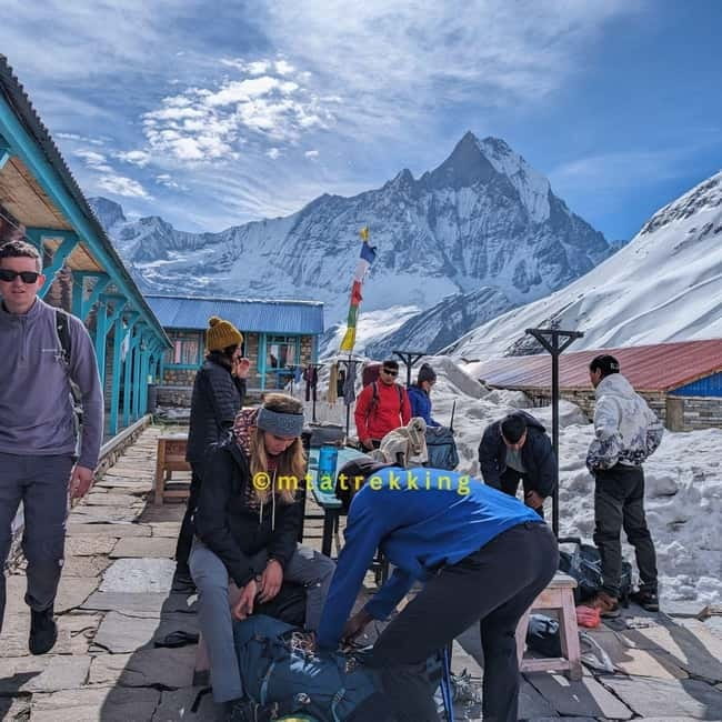 5-Day Annapurna Base Camp Trek with Natural Hot Springs - Day 4: Leaving base camp for Bamboo