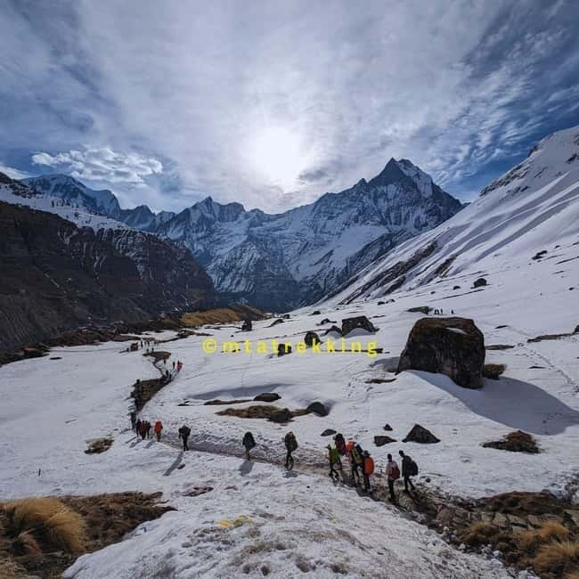 5-Day Annapurna Base Camp Trek with Natural Hot Springs - From Lakeside Pokhara to the trail at Siwai