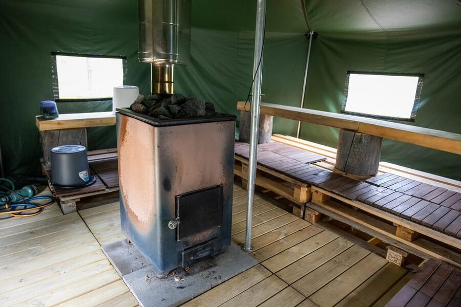 Arctic Tent Sauna Experience with Ice Swimming - Arriving at Rahajärvi camp from Ivalo