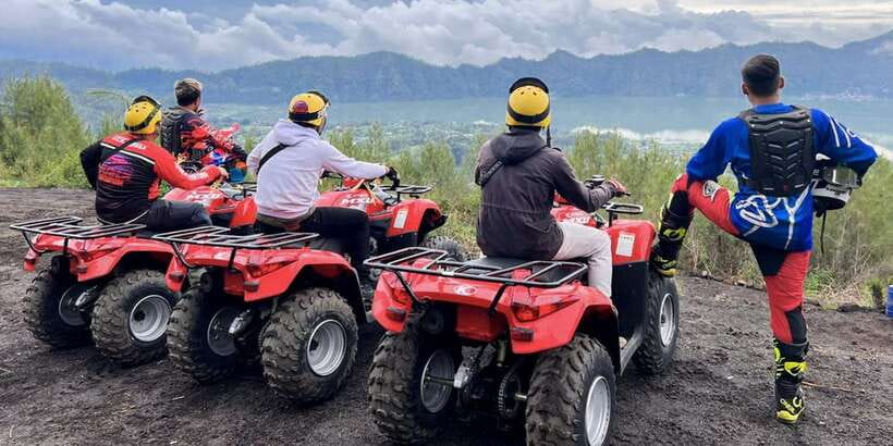 Bali: ATV Batur Sunrise, Lava, Pine Forest and Hot Spring - Riding a semi-automatic ATV before sunrise