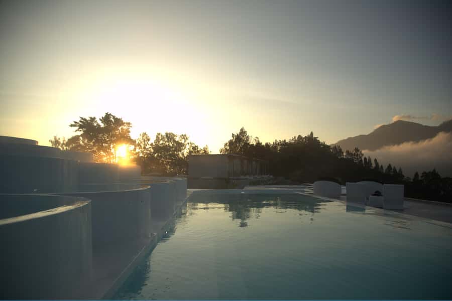 Bali: Natural Hot Spring in Pyramid Infinity Pools - Tiered hot spring pools above Lake Batur