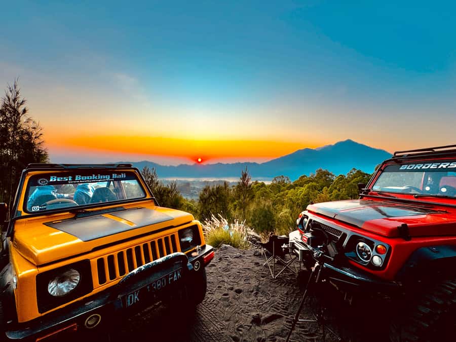 Bali : Private Sunrise Jeep Tour and Hot Spring All Include - Black lava fields by private jeep