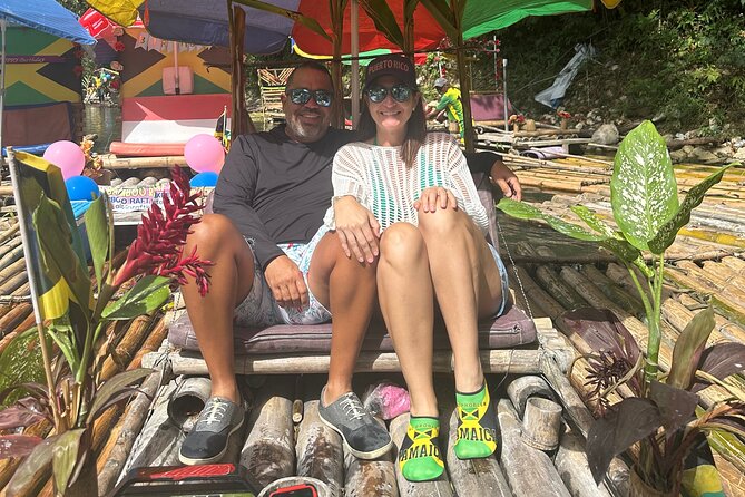 Bamboo Rafting and Limestone Foot Massage from Montego Bay - Boarding a hand-built bamboo raft