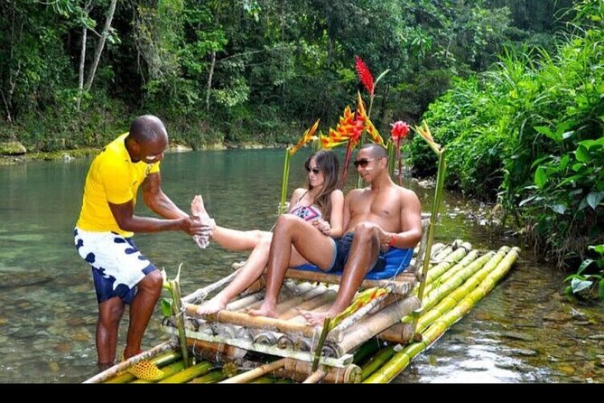 Bamboo rafting with Limestone Foot Massage free rum taste - The Usain Bolt stop needs clarification