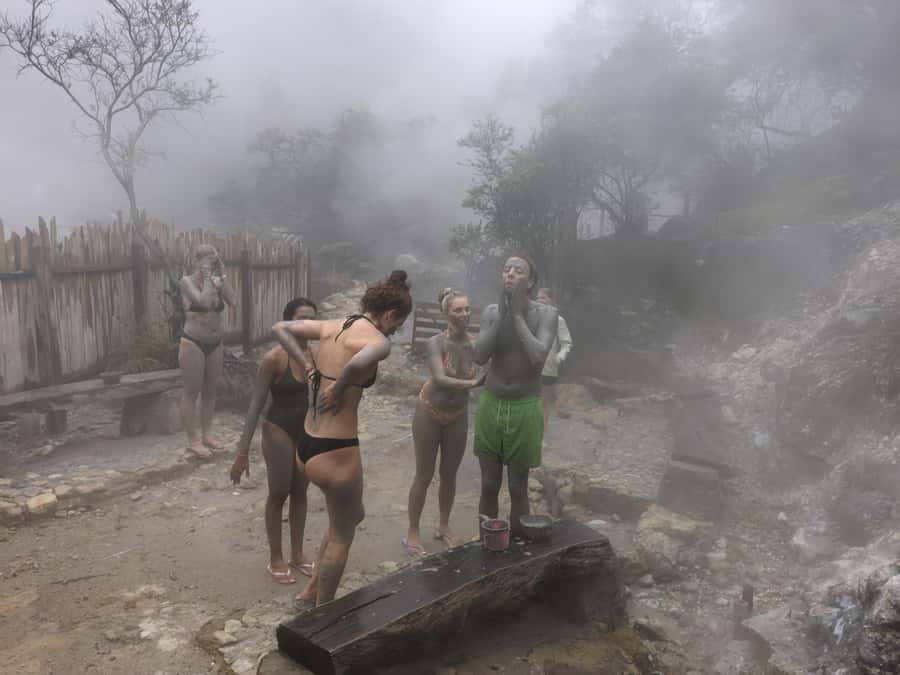 Bandung: White Crater, Scenic Tea Plantations & Hot Spring - Hot springs and mud baths make a fitting finish