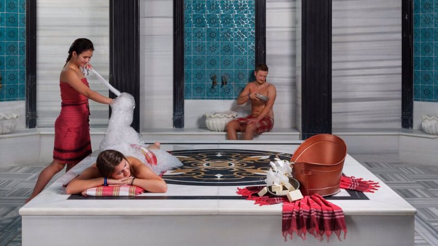 Bodrum: Traditional Turkish Hammam Experience - The full-body scrub on the heated stone