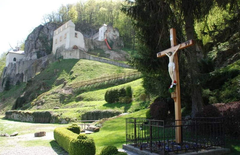 Bratislava/Slovakia: Trencin Castle, Piestany Spa, Monastery - Trenčín Castle and a Roman mark on the rock