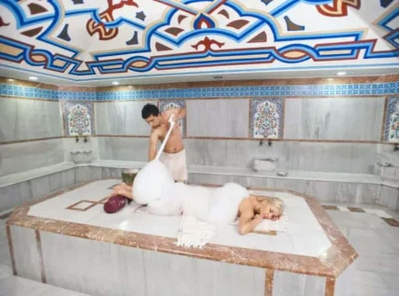 City Of Side:Turkish Bath with Traditional Turkish Tea - Foam massage brings the classic hammam look