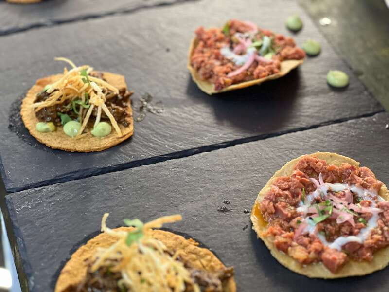 Costa Maya:Tacos,Tostadas & margaritas Tasting + massage - What the taco and tostada portion feels like