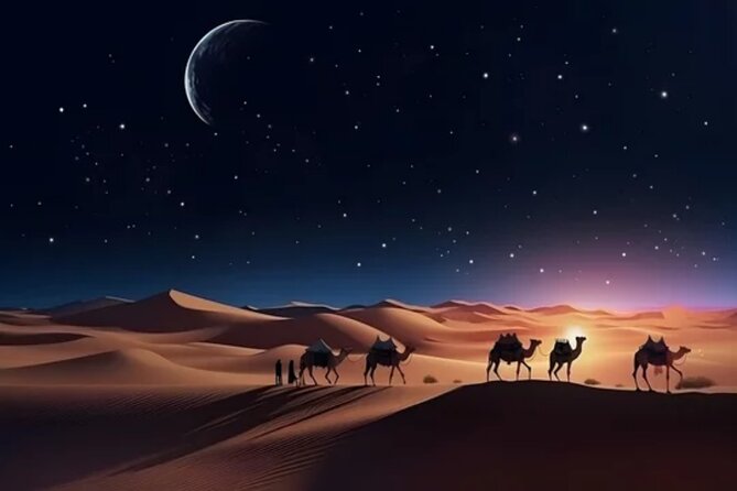 Doha Night Desert Safari, Stargazing, Photography، Relaxation - The Inland Sea view: dunes beside water