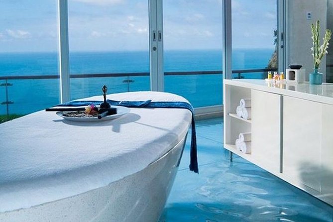 Edge Bali Spa Treatment with Pool Access and Welcome Drink - An open treatment room with an ocean view