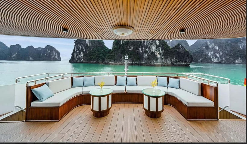 From Ha Long: Luxury Symphony Day Cruise with 2 Jacuzzi Pool - Buffet lunch from 12:45 to 13:45
