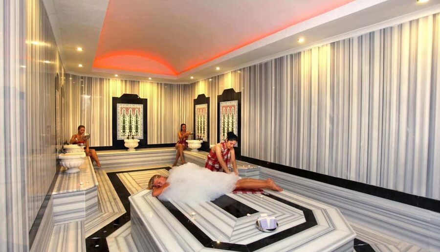 From Side Turkish Bath: Full-Body Peeling & Relaxing Massage - Foam massage: the playful part of the ritual