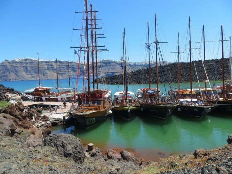 From Thera: Thirasia Cruise w/ Volcano Hike and Hot Springs - Nea Kameni and the crater walk