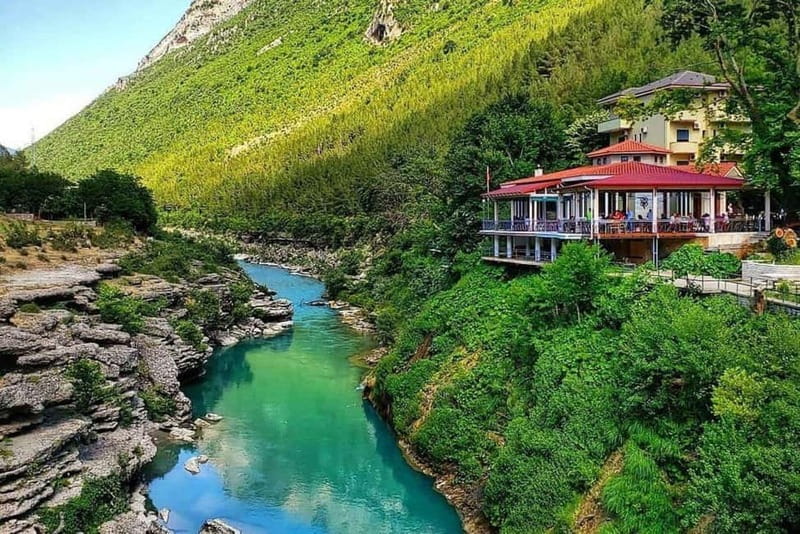 From Tirana/Durres/Golem:Permet, Canyon & Thermal Baths. - Tepelena Castle and the road inland