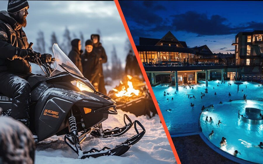 From Zakopane: Snowmobile Ride with Thermal Pools & Pickup - Snowmobiles, quads, and the ride near Witów