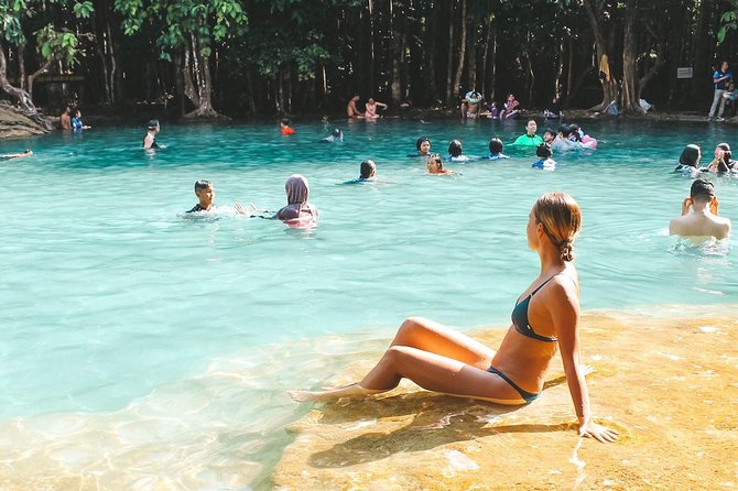 Full-Day Tour to Emerald Pool, Hot Springs & Tiger Cave Temple from Krabi - Namtok Ron: warm water and a crowded first stop