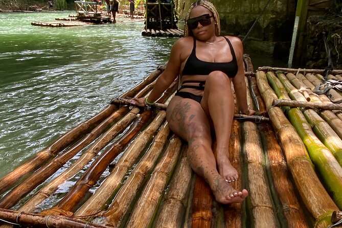 Great River Rafting - Limestone Foot Massage and ATV Rides From Montego Bay - A slow ride on a 30-foot bamboo raft