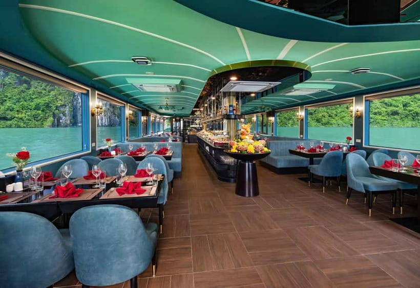 Ha Long Bay Cruise w/ Jacuzzi, Kayak & Limo from Hanoi - Boarding a luxury cruise at Tuan Chau Harbor