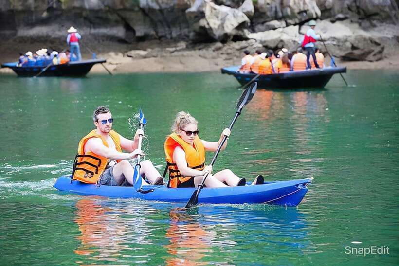 Hanoi: 5-Star Halong Bay Cruise with Lunch, Jacuzzi & Party - Sung Sot Cave and its giant stone formations