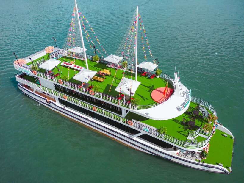 Hanoi: Ha Long Bay Day Tour - Apollo Cruise, Jacuzzi, Buffet - Sunset snacks on the return cruise