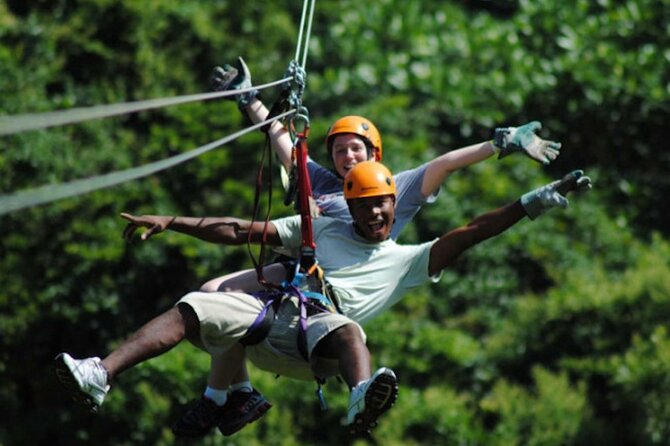 Hue: Full-day Nature’s Bliss From Hot Springs To Zip Line - Testing your balance on the High Wire course
