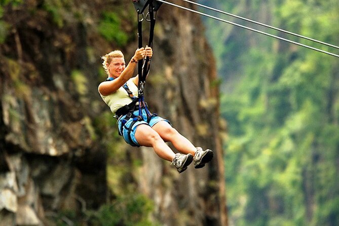 Hue: Full-day Nature’s Bliss From Hot Springs To Zip Line - Flying from Ma Yen Hill