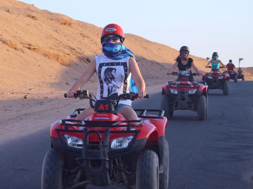 Hurghada: 4 Days Tour Horse, Camel, Spa, ATV, Jeep & Dolphin - Day 2: ATV tracks between desert and sea