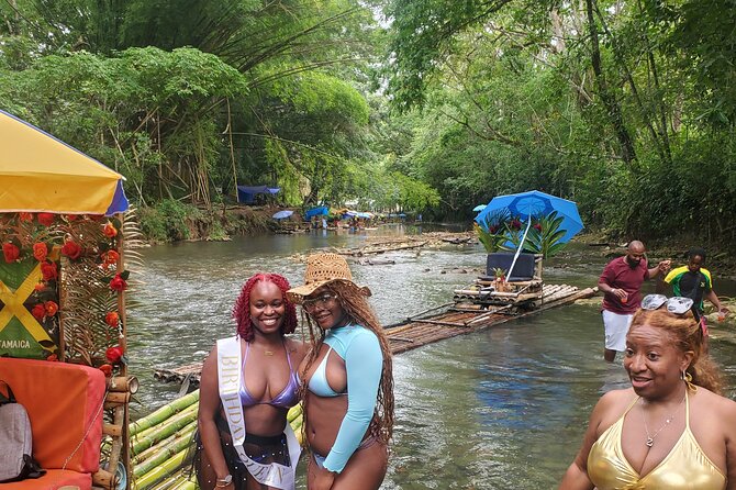 Jamaica Bamboo River Rafting Experience with Lime Stone Massage - A 30-foot bamboo raft built for two