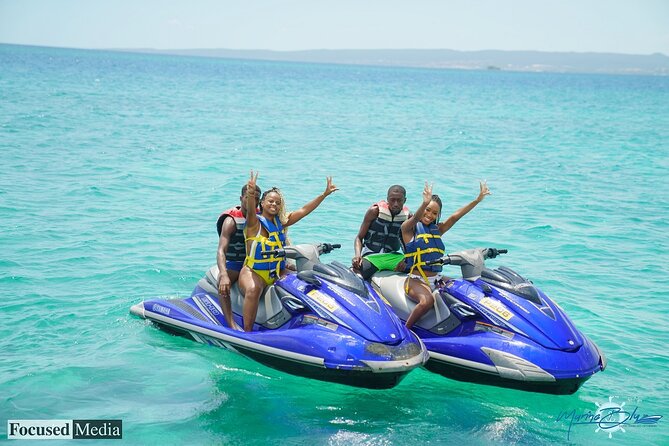 Jet Ski, Bamboo Rafting and Limestone Foot Massage Private Tour - A Jamaica day split between sea and river