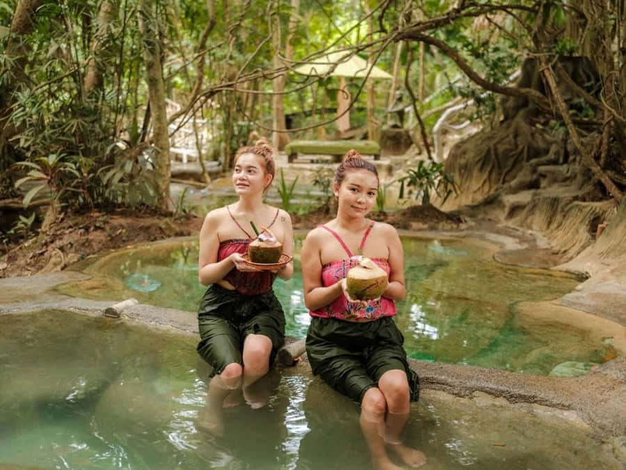 Krabi: Private Full-Day Hot Spring Spa Package - The herbal scrub comes before the water