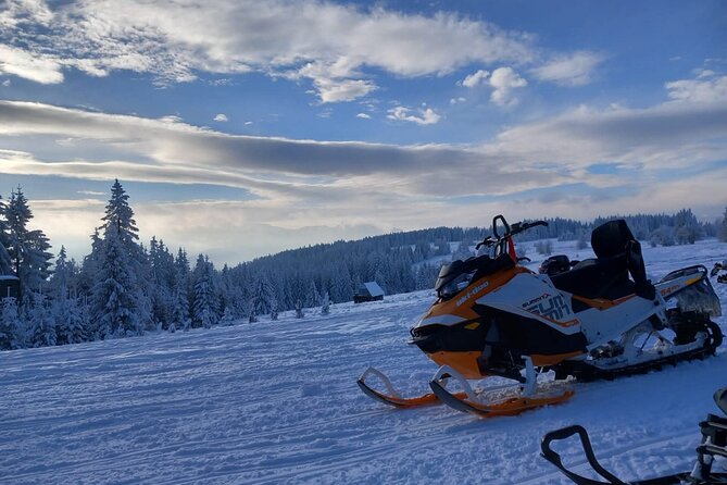 Krakow to Zakopane: Snowmobiles, Hot Springs and Tasting Fun Tour - Riding near Dzianisz and the Tatra Mountains