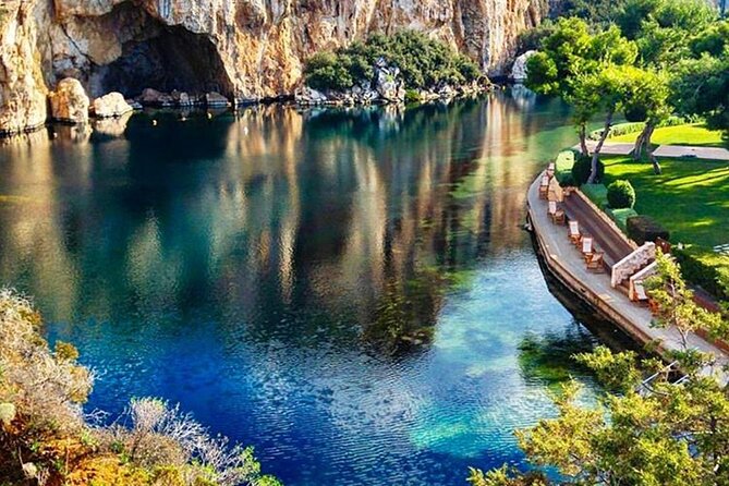 Lake Vouliagmeni Thermal Spa And Temple Of Poseidon Private Full Day Tour - A peaceful start at Lake Vouliagmeni