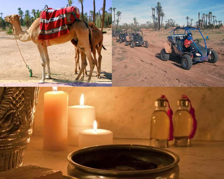 Marrakech: Half-Day Tour with Buggy Ride, Camel Ride and Spa - Pickup from your Marrakech hotel or riad