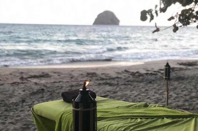 Massage on the beach - The important warning about swimming and sea conditions