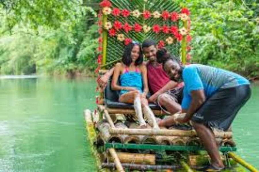 Montego Bay, Jamaica: Bamboo Rafting with Foot Massage - Leaving Montego Bay in an air-conditioned vehicle