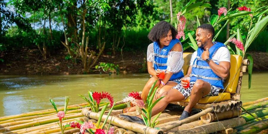 Montego Bay: Private Bamboo Rafting with Limestone Massage - A slow river ride instead of a high-speed thrill