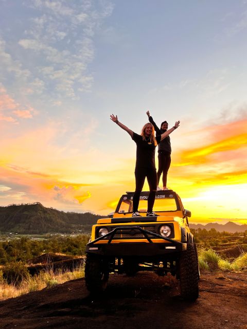 Mount Batur Jeep Sunrise & Hot Spring &coffe with transport - Black lava and black sand after sunrise