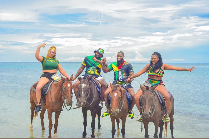 OCEAN HORSE-BACK RIDING & BAMBOO RAFTING + Limestone MASSAGE - The transfer from Montego Bay toward Ocho Rios