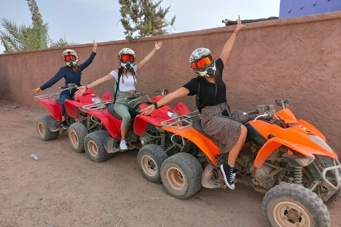 Palmeraie Quad Bike & Traditional Moroccan Spa - Getting fitted for the quad ride
