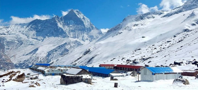 Pokhara: 7-Day Annapurna Base Camp Trek & Natural Hot Spring - Day 4: Machhapuchhre Base Camp and Annapurna Base Camp