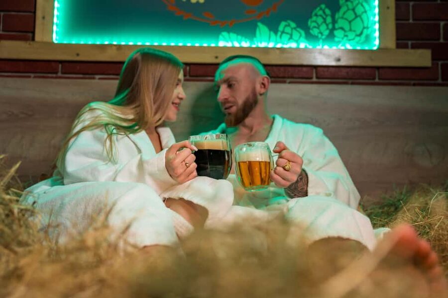 Prague: Beer Spa Experience with Unlimited Beer and Sauna - Moving between the Finnish sauna and cold shower