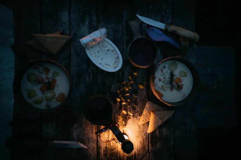 Private Traditional Sauna, Ice Dip and Dinner in the Wild - A cabin dinner after the cold