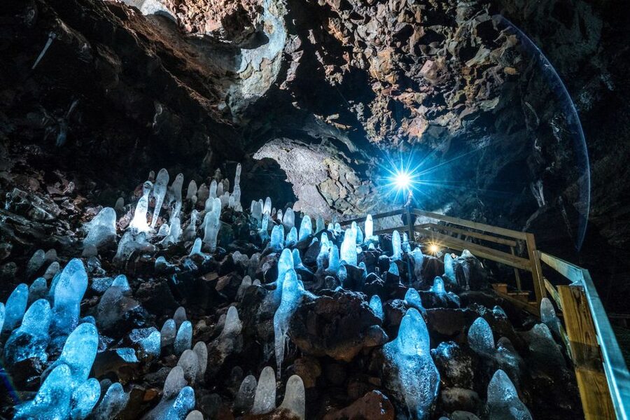 Reykjavik: Lava Cave, Hot Springs, Horses & Waterfalls Tour - From Reykjavik into Borgarfjörður