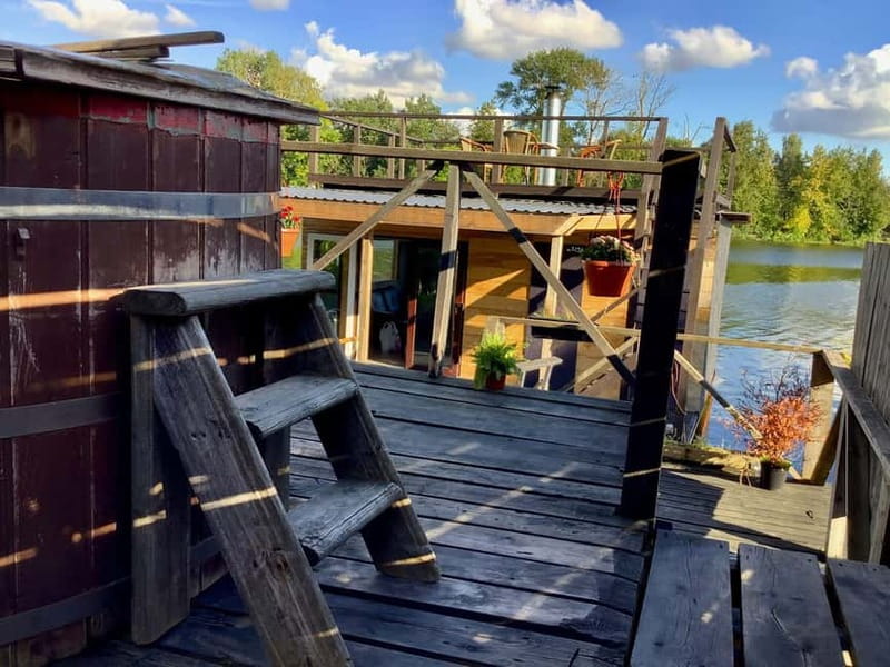 Riga: Floating Sauna Experience on the Daugava River - The Riga skyline is the star of the setting