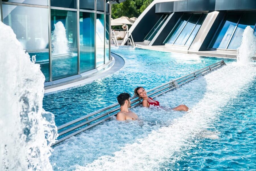 Rivera-Ticino: Splash e Spa Tamaro 4-Hour Waterpark Ticket - The outdoor pool and panoramic terrace