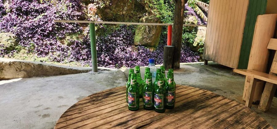 Roseau: Titou Gorge, Hot Spring, Falls & Champagne Reef Tour - Trafalgar Falls from the rainforest road