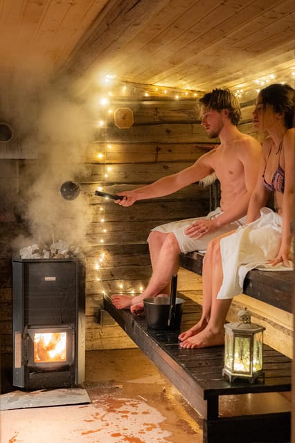 Rovaniemi: Private Sauna and Ice Swimming Tour with Snacks - Heating up before the first plunge
